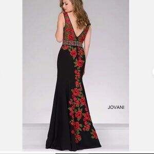 Jovani Red Rose Gown Sz 0/00